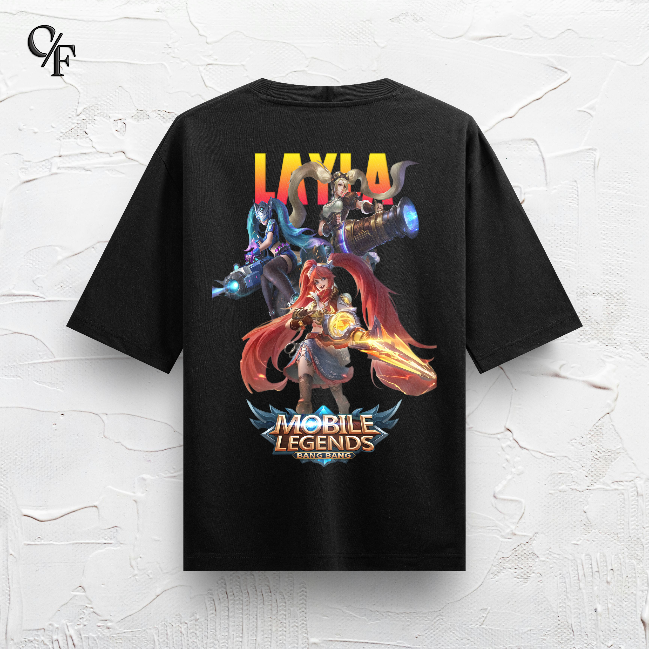 layla back Layla Mlbb Oversized T-Shirt